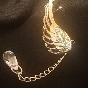 Elegant Silver Angel WingJewelry ear Piece